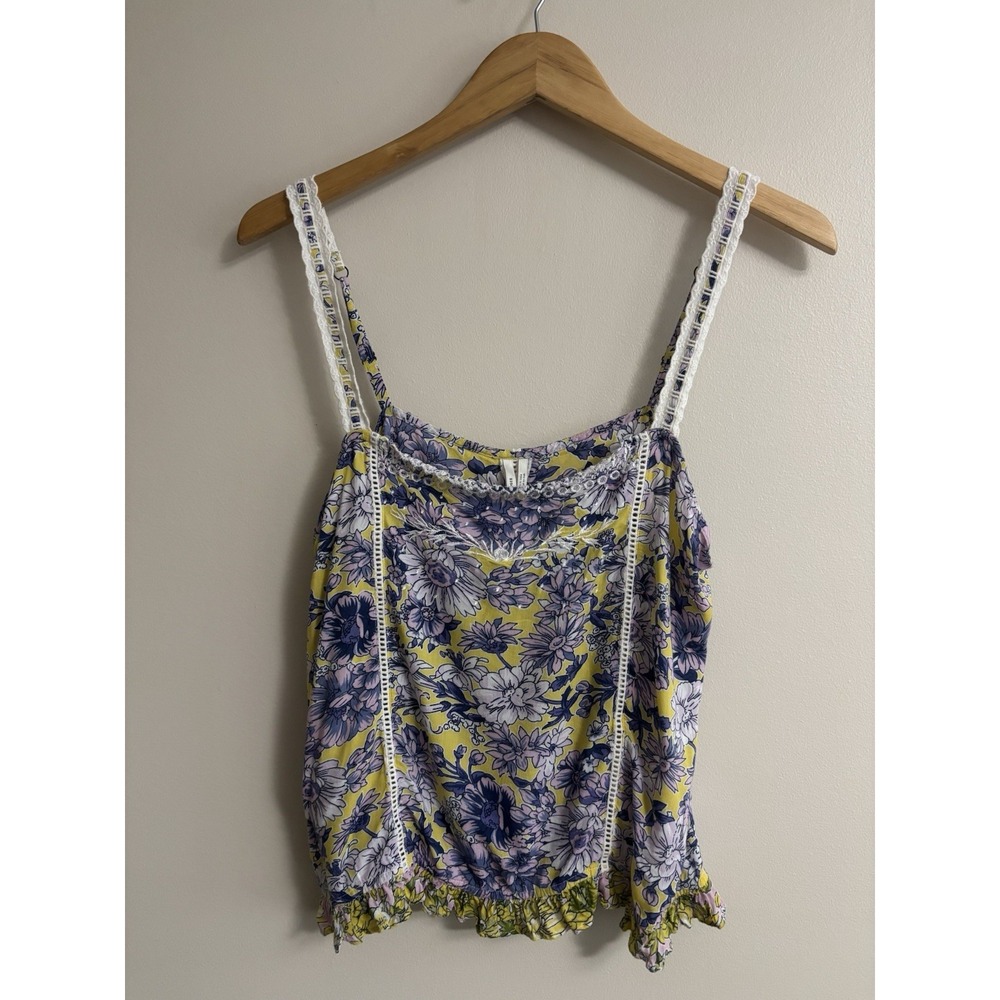 Anthropologie Pajamas Floral Pattern SET Pants Tank Camisole Size Small - Picture 7 of 13